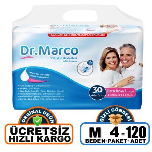 Dr. Marco Belbantlı Hasta Bezi M-Medium Beden 120 Adet