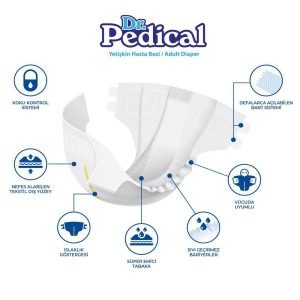 Dr. Pedical Belbantlı Hasta Bezi M-Medium Beden 120 Adet - Görsel 2