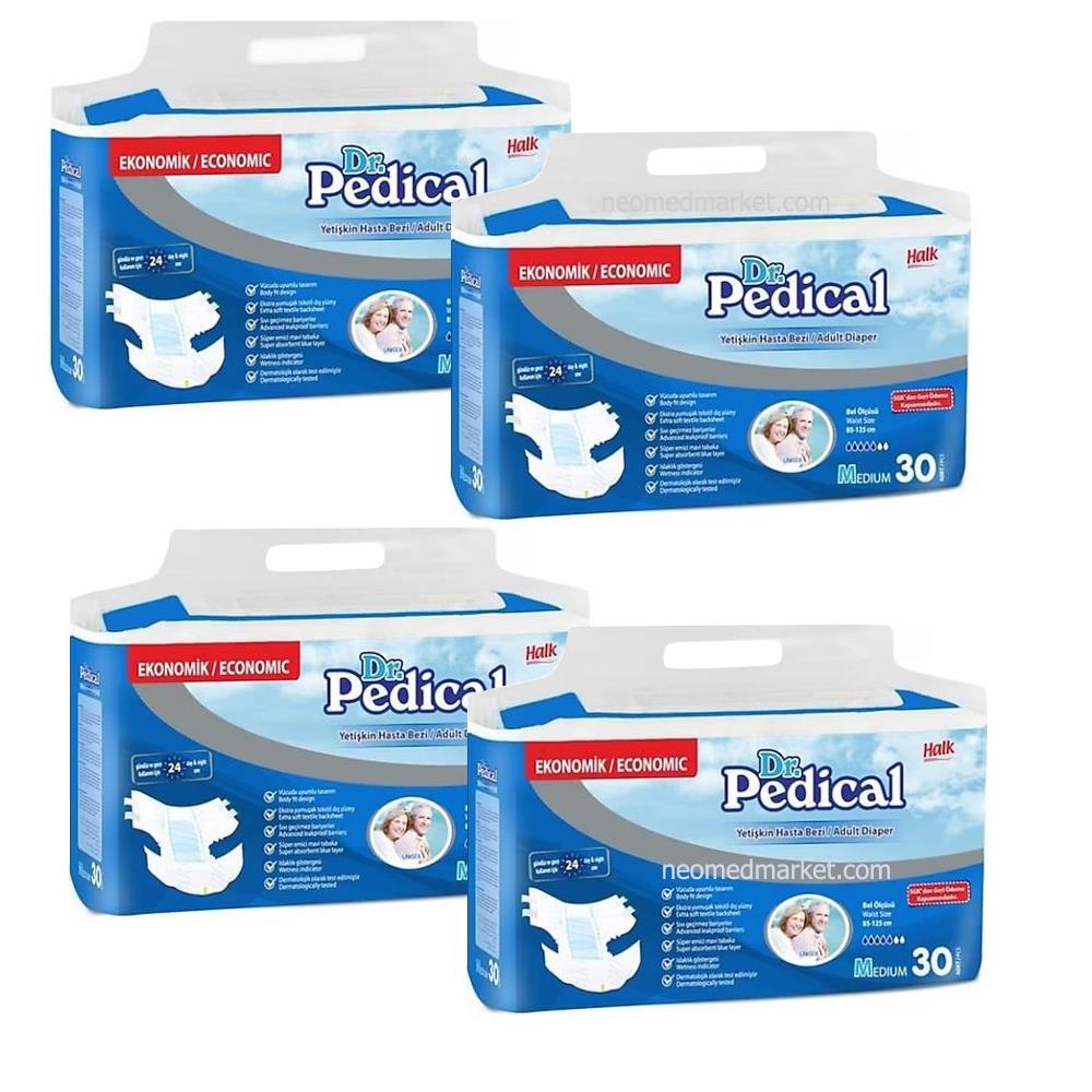Dr. Pedical Belbantlı Hasta Bezi M-Medium Beden 120 Adet