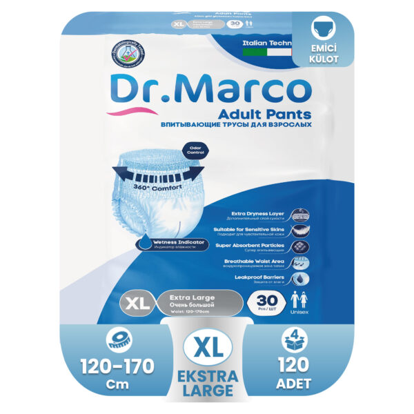 Dr. Marco Emici Külot XL-Extra Large Beden 120 Adet