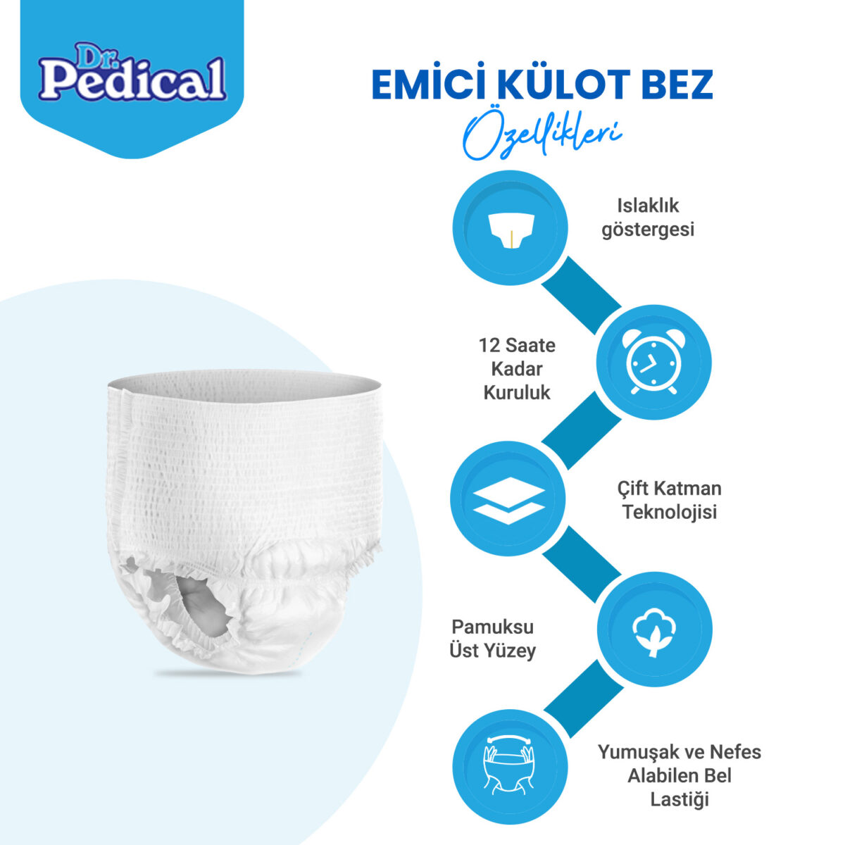 dr.pedical Dr. Pedical  Emici Külot XL-Extra Large Beden 120 Adet - Görsel 3