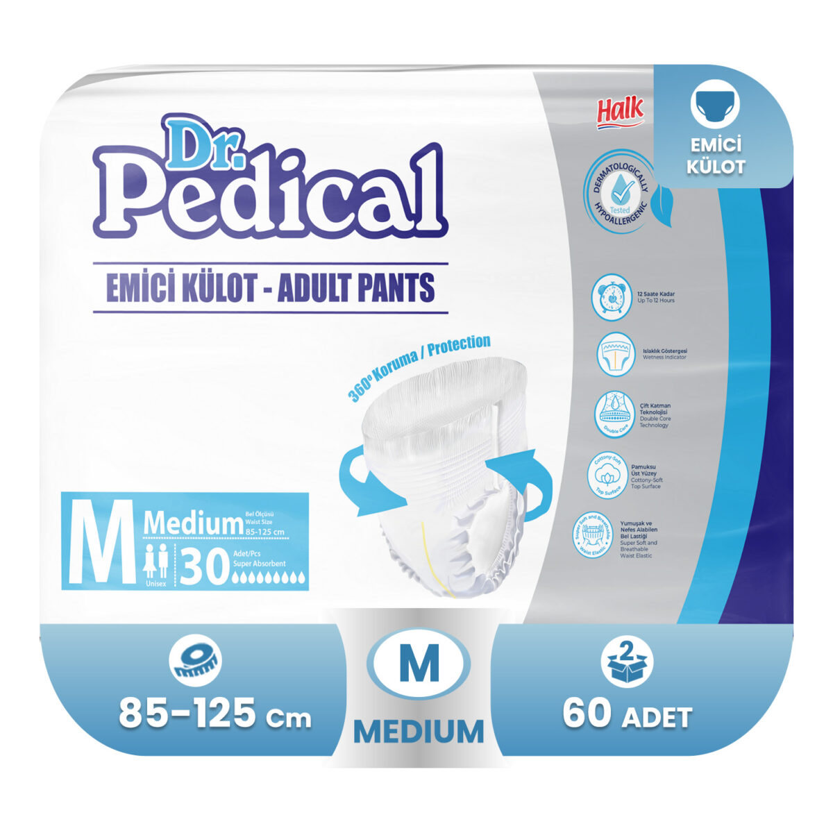 Dr. Pedical  Emici Külot M-Medium Beden 60 Adet - Görsel 1