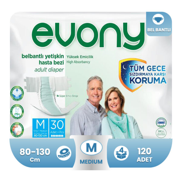 Evony Belbantlı Hasta Bezi M-Medium Beden 120 Adet