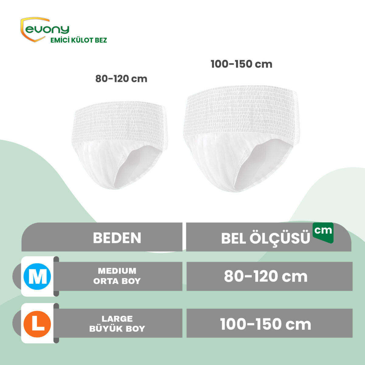 evony emici külot bez Evony Emici Külot L-Large Beden 120 Adet - Görsel 2