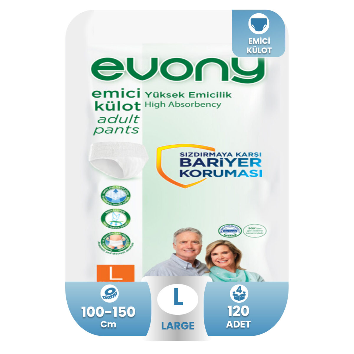 evony-emici-külot-bez-large-120-adet Evony Emici Külot L-Large Beden 120 Adet - Görsel 1