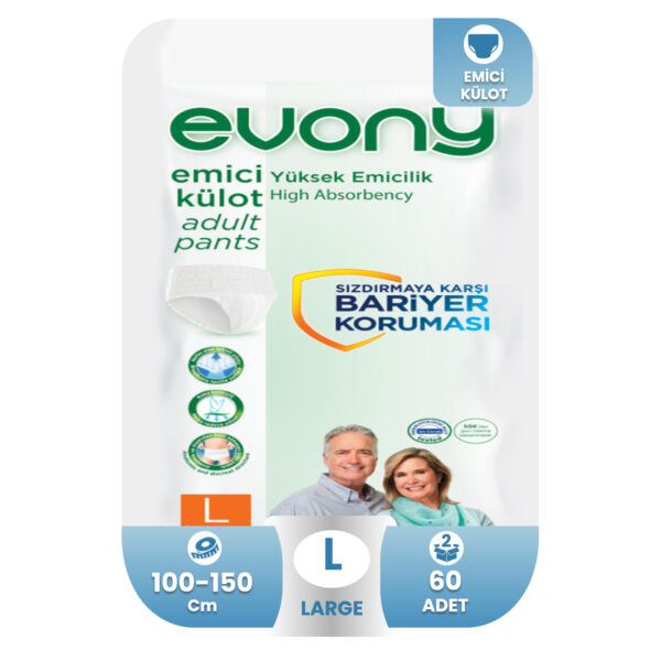 Evony Emici Külot L-Large Beden 60 Adet