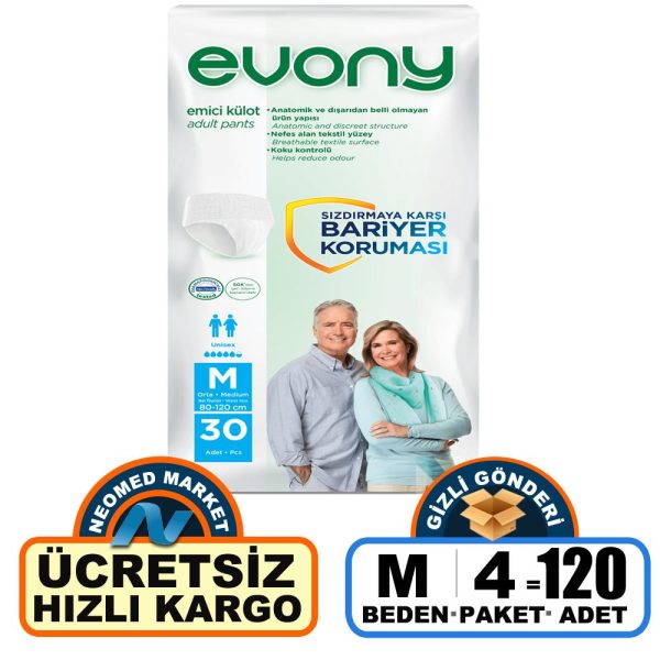 Evony Emici Külot M-Medium Beden 120 Adet