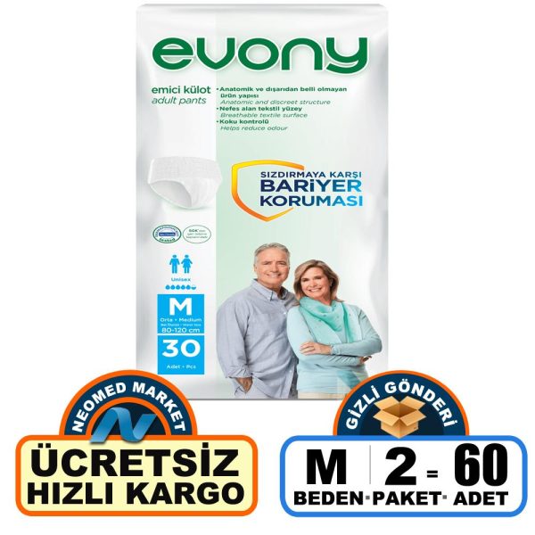 Evony Emici Külot M-Medium Beden 60 Adet