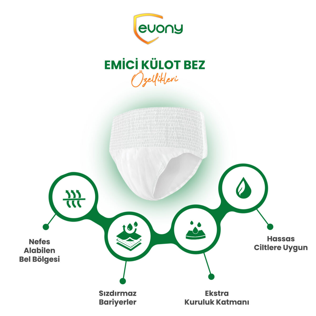 evony-ürün-özellikleri Evony Emici Külot L-Large Beden 120 Adet - Görsel 3