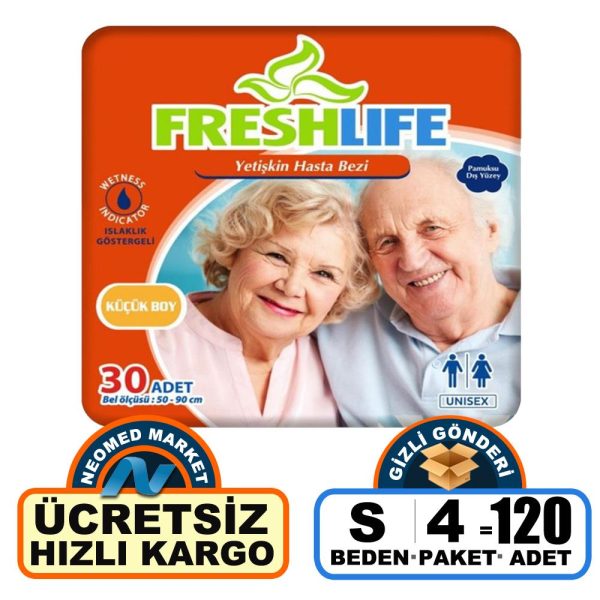 Freshlife Belbantlı Hasta Bezi S-Small Beden 120 Adet