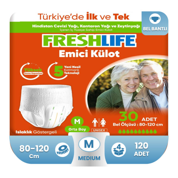 Freshlife Emici Külot M-Medium Beden 120 Adet