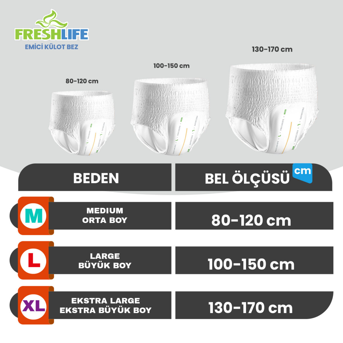 freshlife emici külot bez Freshlife Emici Külot M-Medium Beden 60 Adet - Görsel 2