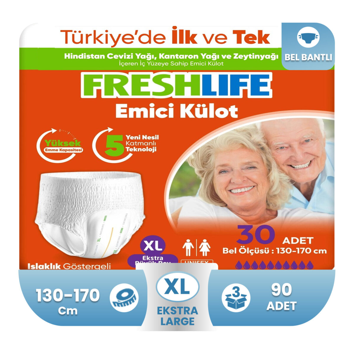 freshlife-emici-külotbez-xl-90 adet Freshlife Emici Külot XL-Extra Large Beden 90 Adet - Görsel 1