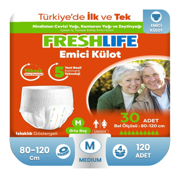 Freshlife Emici Külot M-Medium Beden 120 Adet