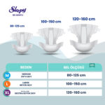 Sleepy Belbantlı Hasta Bezi L-Large Beden 60 Adet - Görsel 2