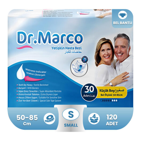 Dr. Marco Belbantlı Hasta Bezi S-Small Beden 120 Adet