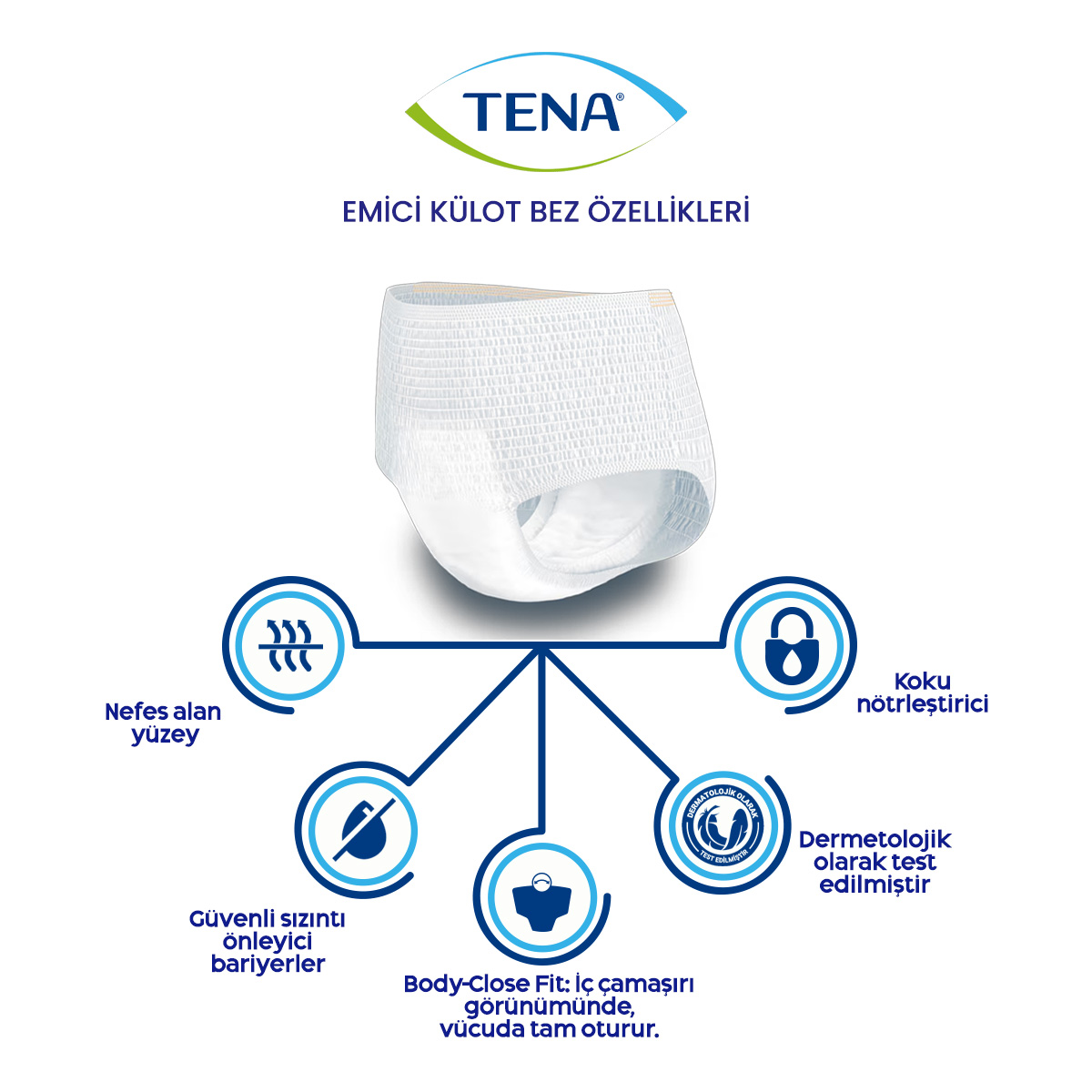 tena pants maxi ürün özellikleri Tena Pants Emici Külot 5.5 Damla XL-Extra Large Beden 60 Adet - Görsel 3