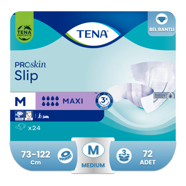 Tena Proskin Slip Maxi Belbantlı Hasta Bezi M-Medium Beden 72 Adet