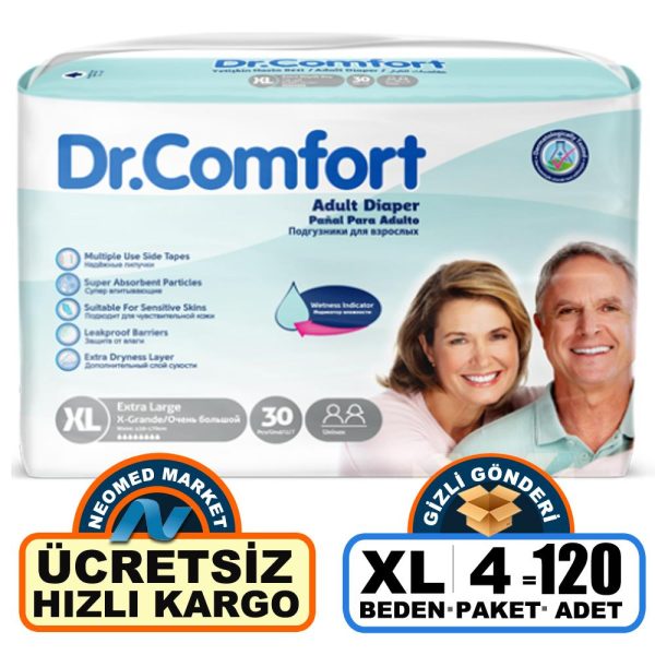 Dr. Comfort Belbantlı Hasta Bezi XL-Extra Large Beden 120 Adet