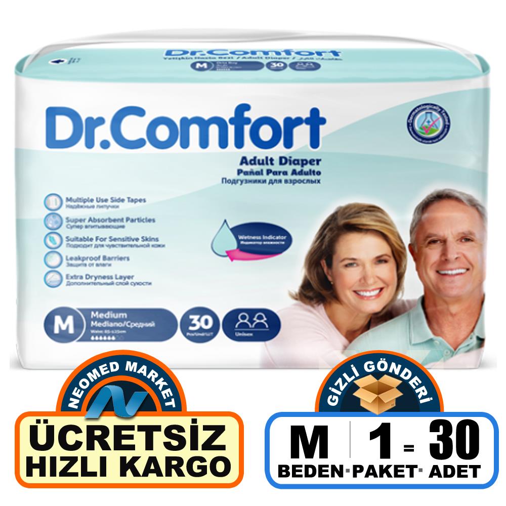 Dr. Comfort Belbantlı Hasta Bezi M-Medium Beden 30 Adet