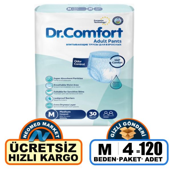 Dr. Comfort Emici Külot M-Medium Beden 120 Adet
