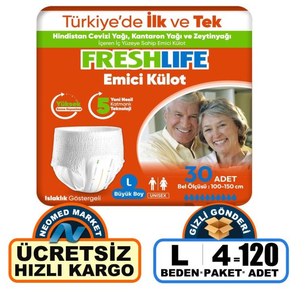 Freshlife Emici Külot L-Large Beden 120 Adet