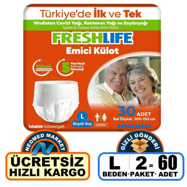 Freshlife Emici Külot L-Large Beden 60 Adet