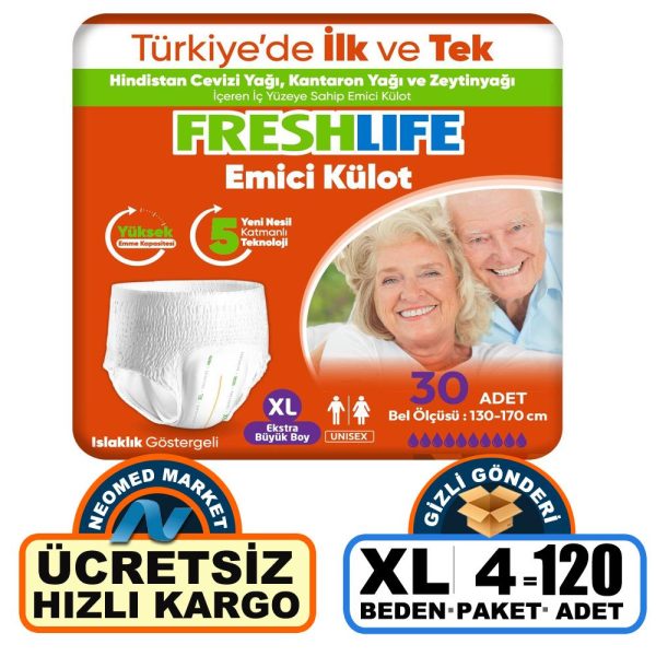 Freshlife Emici Külot XL-Extra Large Beden 120 Adet