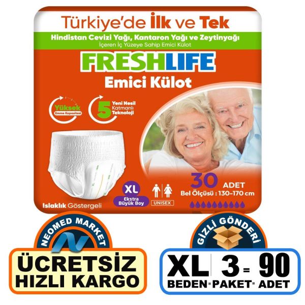 Freshlife Emici Külot XL-Extra Large Beden 90 Adet