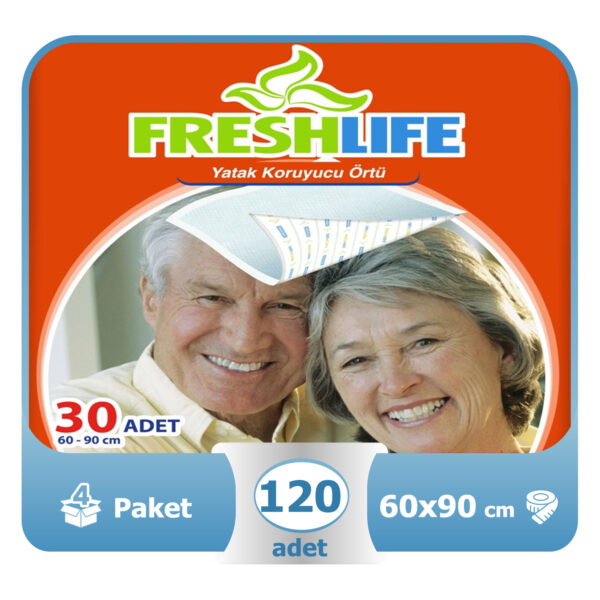Freshlife Yatak Koruyucu Örtü 60x90 Cm 120 Adet