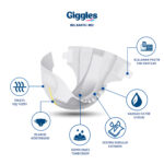 Giggles Belbantlı Hasta Bezi L-Large Beden 60 Adet - Görsel 3