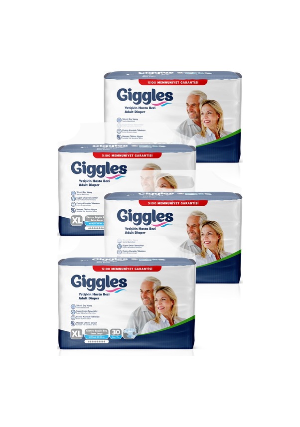 Giggles Belbantlı Hasta Bezi XL-Extra Large Beden 120 Adet