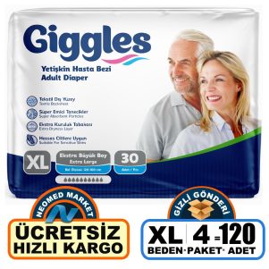 Giggles Belbantlı Hasta Bezi XL-Extra Large Beden 120 Adet
