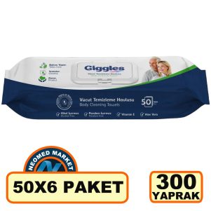 Giggles Vücut Temizleme Havlusu 6 x 50'li