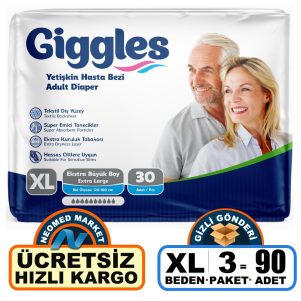 Giggles Belbantlı Hasta Bezi XL-Extra Large Beden 90 Adet