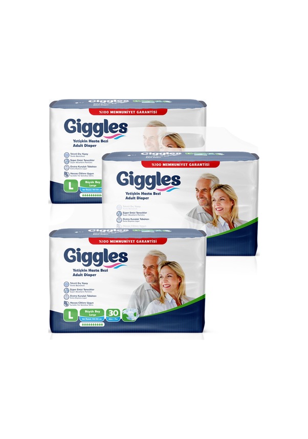 Giggles Belbantlı Hasta Bezi L-Large Beden 90 Adet