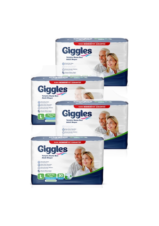Giggles Belbantlı Hasta Bezi L-Large Beden 120 Adet