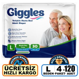 Giggles Belbantlı Hasta Bezi L-Large Beden 120 Adet