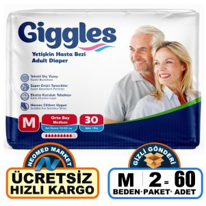 Giggles Belbantlı Hasta Bezi M-Medium Beden 60 Adet
