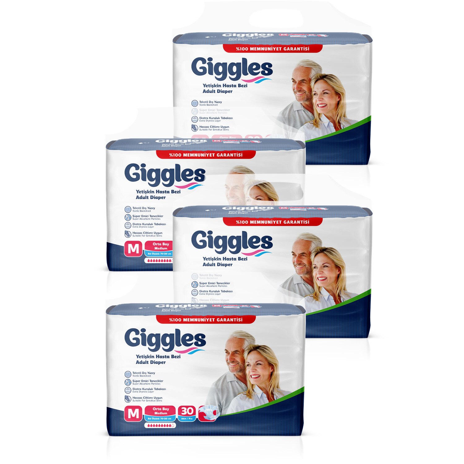 Giggles Belbantlı Hasta Bezi M-Medium Beden 120 Adet