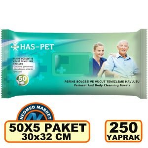 Haspet Antibakteriyel Perine Temizleme Havlusu 5 Paket 250 Adet