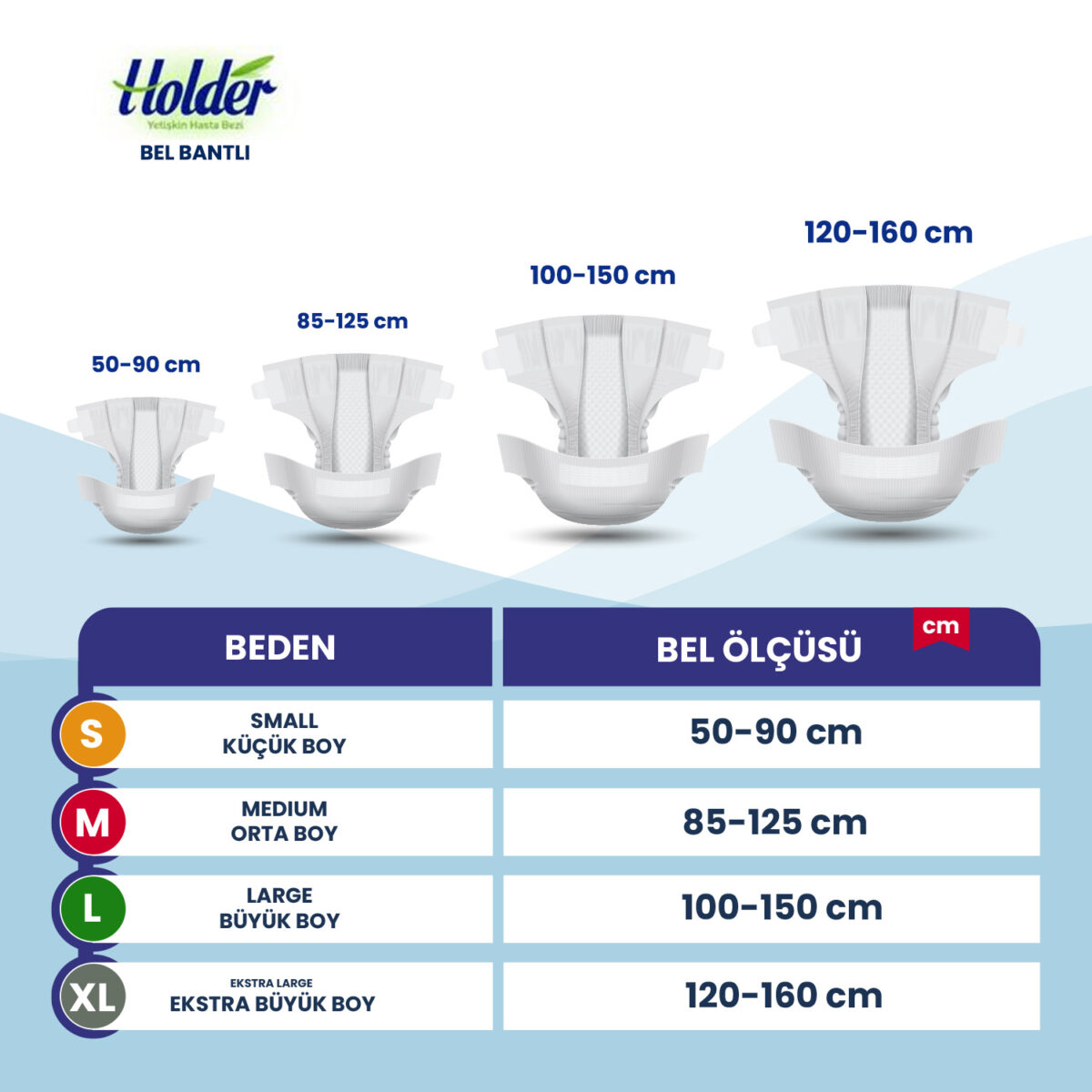 holder-bb Holder Belbantlı Hasta Bezi XL-Extra Large Beden 120 Adet - Görsel 2