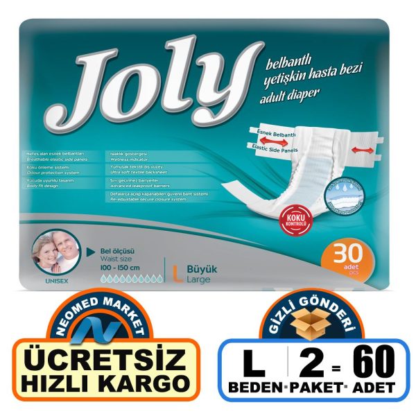 Joly  Belbantlı Hasta Bezi L-Large Beden 60 Adet