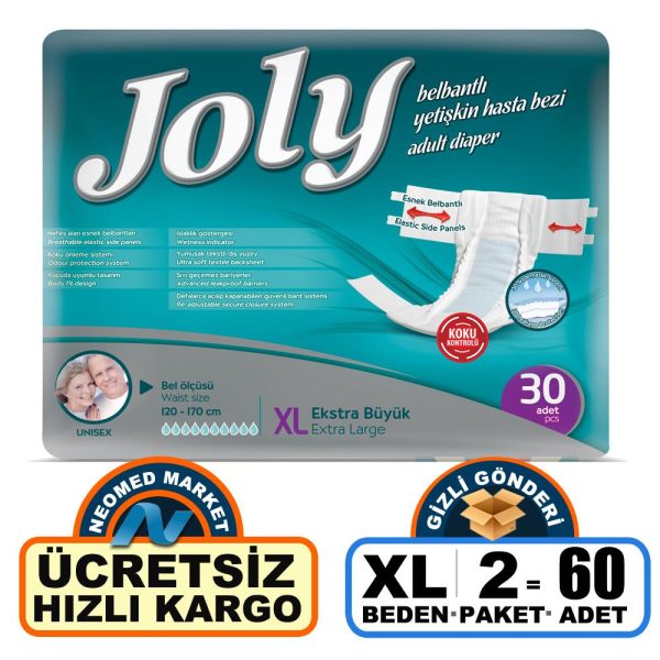 Joly  Belbantlı Hasta Bezi XL-Extra Large Beden 90 Adet