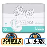 Sleepy Belbantlı Hasta Bezi L-Large Beden 120 Adet