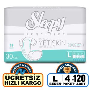 Sleepy Belbantlı Hasta Bezi L-Large Beden 120 Adet