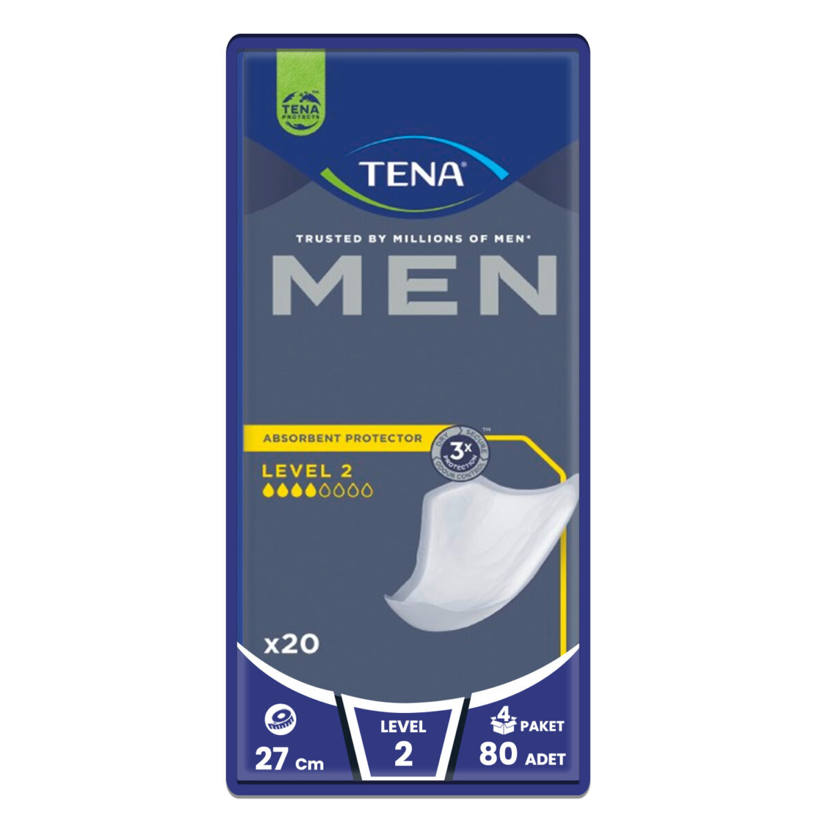 tena-men-level-2-80 Tena Men Level 2 Erkek Mesane Pedi 80 Adet - Görsel 1