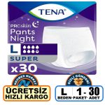 Tena Proskin Pants Night Gece İçin Emici Külot L-Large Beden 30 Adet
