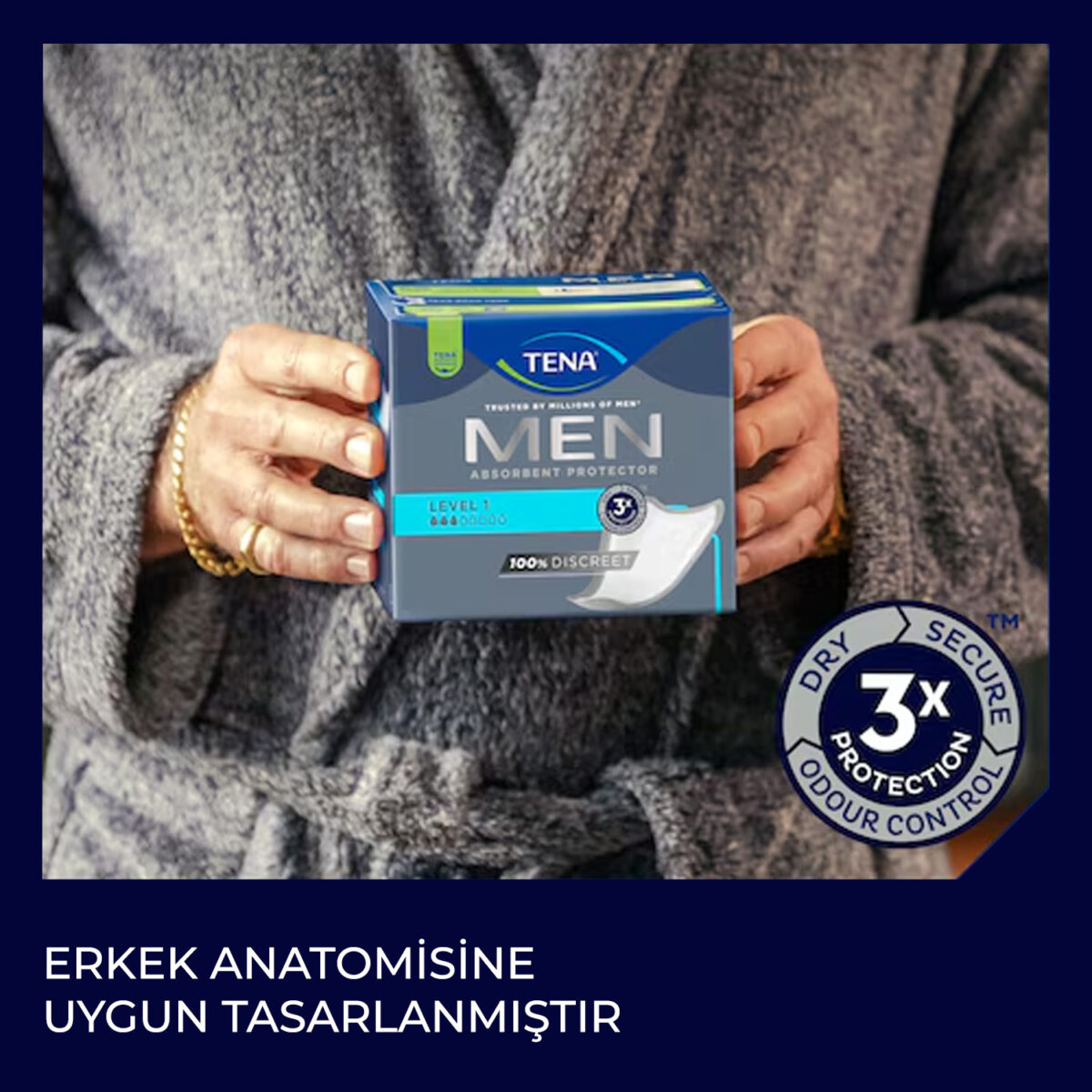 ürün-özellikleri-1 Tena Men Level 1 Erkek Mesane Pedi 96 Adet - Görsel 3