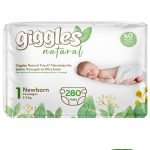 Giggles Natural 1 Numara Yenidoğan Pamuklu Bebek bezi 280 Adet